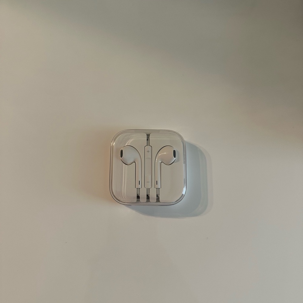 Apple earphones. Not opened